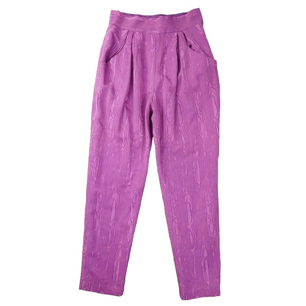 Rachel Comey Thorough Pant Pink Wool-Blend Moire Womens 8 High Waist Tapered